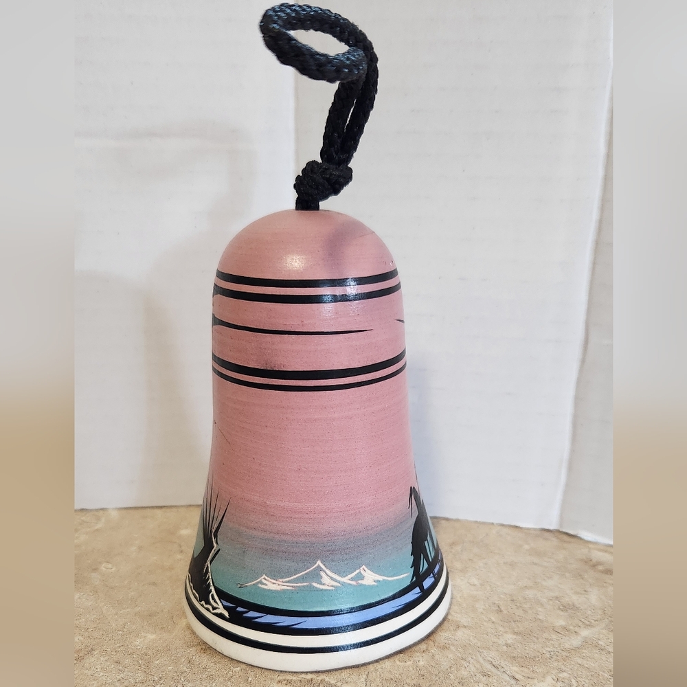 Hand Painted Pottery Bell, Cedar Mesa - Picture 5 of 10